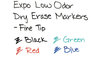 A Picture of product SAN-86002 EXPO® Low-Odor Dry-Erase Marker,  Fine Point, Red, Dozen