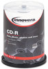 A Picture of product IVR-77815 Innovera® CD-R Inkjet Printable Recordable Disc 700 MB/80 min, 52x, Spindle, Matte White, 100/Pack