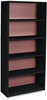 A Picture of product SAF-7173BL Safco® Value Mate® Series Metal Bookcases,  Five-Shelf, 31-3/4w x 13-1/2d x 67h, Black