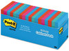 A Picture of product MMM-65418BRCP Post-it® Notes Original Pads in Cabinet Pack. 3 X 3 in. Floral Fantasy Colors Collection. 100 sheets/pad, 18 pads/pack.
