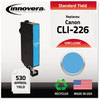 A Picture of product IVR-CLI226C Innovera® CLI226B, CLI226C, CLI226M, CLI226Y, PGI225BK Ink Remanufactured Cyan Replacement for CLI-226 (4547B001AA), 530 Page-Yield