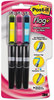 A Picture of product MMM-691HLP3 Post-it® Flag+ Highlighter & Pen and Assorted Ink/Flag Colors, Chisel/Conical Tips, Barrel Colors/Graphics, 3/Pack