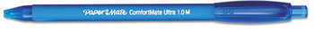 Paper Mate® ComfortMate® Ultra Retractable Ballpoint Pen,  Blue Ink, Medium, Dozen