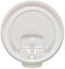 A Picture of product SCC-DLX8R SOLO® Cup Company Lift Back & Lock Tab Cup Lids For Trophy® Insulated Thin-Wall Foam Hot/Cold Cups,  Fits 8 oz Trophy Cups, WE, 100/PK