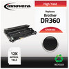 A Picture of product IVR-DR360 Innovera® DR360 Drum Remanufactured Black Unit, Replacement for 12,000 Page-Yield, Ships in 1-3 Business Days