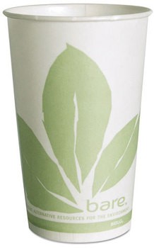 SOLO® Cup Company Paper Cold Cup, Bare Design, 16oz, 1000/Carton