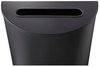 A Picture of product SAF-9940BL Safco® Half-Round Receptacle,  Half-Round, Steel, 12.5gal, Black