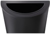 A Picture of product SAF-9940BL Safco® Half-Round Receptacle,  Half-Round, Steel, 12.5gal, Black
