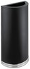 A Picture of product SAF-9940BL Safco® Half-Round Receptacle,  Half-Round, Steel, 12.5gal, Black