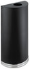 A Picture of product SAF-9940BL Safco® Half-Round Receptacle,  Half-Round, Steel, 12.5gal, Black