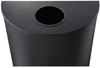 A Picture of product SAF-9940BL Safco® Half-Round Receptacle,  Half-Round, Steel, 12.5gal, Black