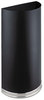 A Picture of product SAF-9940BL Safco® Half-Round Receptacle,  Half-Round, Steel, 12.5gal, Black