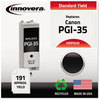 A Picture of product IVR-PGI35 Innovera® PG135 Inkjet Cartridge Remanufactured Black Ink, Replacement for PGI-35 (1509B002), 191 Page-Yield