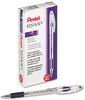 A Picture of product PEN-BK91V Pentel® R.S.V.P.® Stick Ballpoint Pen,  1mm, Trans Barrel, Violet Ink, Dozen