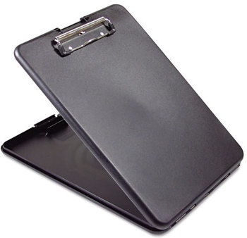 Saunders SlimMate Storage Clipboard,  1/2" Capacity, Holds 8 1/2w x 12h, Black