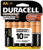 A Picture of product DUR-MN15RT12Z Duracell® CopperTop® Alkaline Batteries with Duralock Power Preserve™ Technology,  AA, 12/Pk