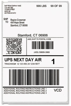 DYMO® Labels for LabelWriter® Label Printers,  4 x 6, White, 220 Labels/Roll
