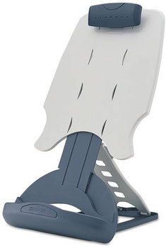 Kensington® InSight® Adjustable Book/Copyholder, Plastic, Holds 50 Sheets, Gray/Dark Blue