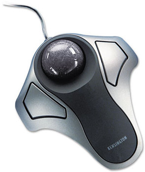 Kensington® Orbit® Optical Trackball, Two-Button, Black/Silver