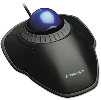 Kensington® Orbit® Trackball with Scroll Ring,  Two Buttons, Black