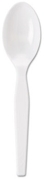Dixie® Mediumweight Polystyrene Wrapped Cutlery, Teaspoons, White, 1000/Carton