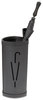 A Picture of product ABA-PMTRIA2N Alba™ Triangular Umbrella Stand Steel/Plastic, 10.25w x 10.25d 23.67h, Black