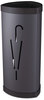 A Picture of product ABA-PMTRIA2N Alba™ Triangular Umbrella Stand Steel/Plastic, 10.25w x 10.25d 23.67h, Black