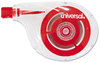 A Picture of product UNV-75612 Universal® Side-Application Correction Tape Non-Refillable, Transparent Gray/Red Applicator, 0.2" x 393", 10/Pack