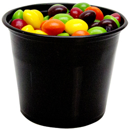Empress Plastic Portion Cups. 5.5 oz. Black. 2500/case.