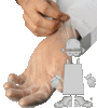 A Picture of product 280-318 Gloves.  Vinyl.  Large Size.  4 Mil Thick, Rolled Cuff.  Powdered.  Non-Medical.  FFDCA Approved for Food Contact.