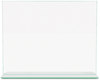 A Picture of product DEF-5991890 deflecto® Superior Image® Premium Green Edge Sign Holder,  Acrylic, 11 x 8 1/2, Clear