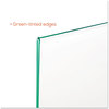 A Picture of product DEF-5991890 deflecto® Superior Image® Premium Green Edge Sign Holder,  Acrylic, 11 x 8 1/2, Clear