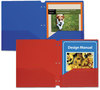 A Picture of product CLI-32935 C-Line® Two-Pocket Heavyweight Poly Portfolio Folder with Three-Hole Punch,  Letter, Blue, 25/BX