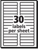 A Picture of product AVE-5266 Avery® Permanent TrueBlock® File Folder Labels with Sure Feed® Technology 0.66 x 3.44, White, 30/Sheet, 25 Sheets/Pack