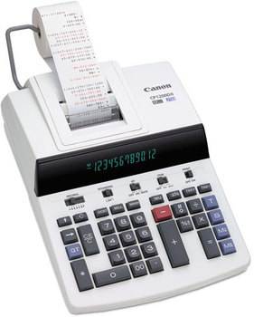 Canon® CP1200DII 12-Digit Commercial Desktop Printing Calculator,  BK/RD Print, 4.3L/Sec