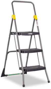Cosco® Commercial Step Stool, 300lb Cap, 20 1/2w x 32 5/8d x 52 1/8h, Gray