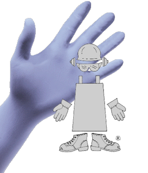 Gloves. Nitrile, Powder-Free, Blue Color, Large Size.  100 Gloves/Box, 10 Boxes/Case, 1,000 Gloves/Case. Examination Grade