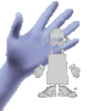 A Picture of product 280-327 Powder-Free.Powder Free Non-Medical Nitrile Gloves. Size X-Large. 3 mil. Blue. 100 count. Examination Grade