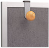 A Picture of product ABA-PM1PARTBO Alba™ Cubicle Garment Peg 1-Hook, 1.2 x 1.38 4.3, Wood, Metallic Gray, 1 lb Capacity