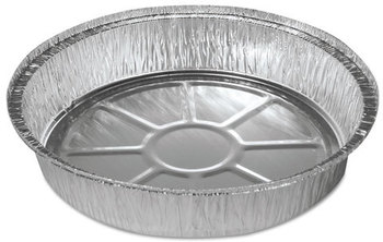 Boardwalk® Round Aluminum To-Go Containers. 48 oz. 9 X 1.66 in. Silver. 500/carton.