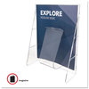 A Picture of product DEF-55501 deflecto® Stand Tall® Literature Holder,  9-1/8w x 2-3/4d x 11-3/4h, Clear