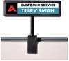 A Picture of product AVT-75334 Advantus® People Pointer Cubicle Sign,  Plastic, 9 x 2 1/2, Black