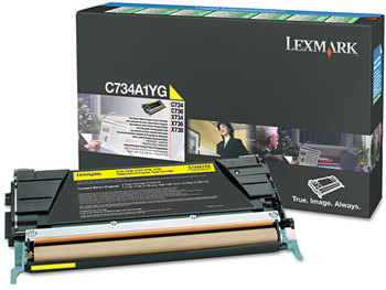 Lexmark™ X748H1YG, X748H1MG, X748H1CG Toner, 10000 Page-Yield, Yellow