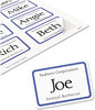 A Picture of product AVE-5895 Avery® Flexible Adhesive Name Badge Labels 3.38 x 2.33, White/Blue Border, 400/Box