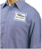A Picture of product AVE-5895 Avery® Flexible Adhesive Name Badge Labels 3.38 x 2.33, White/Blue Border, 400/Box