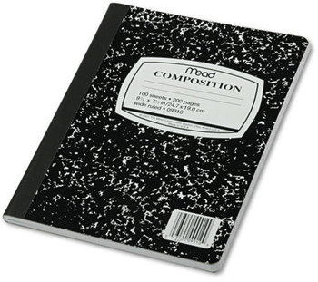 Mead® Square Deal® Composition Book,  Legal Rule, 9 3/4 x 7 1/2, White, 100 Sheets