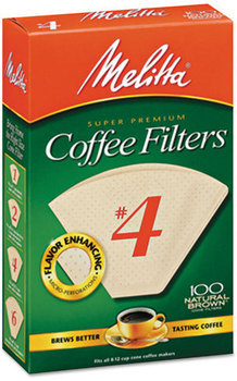Melitta® Basket Style Coffee Filters, Paper, 8 to 12 Cups, 1200/Carton