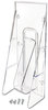 A Picture of product DEF-55601 deflecto® Stand Tall® Literature Holder,  4-9/16w x 2-3/4d x 11-3/4h, Clear