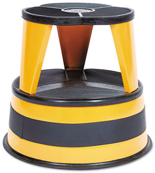 Cramer® Kik-Step® Stool, 16 dia. x 14 1/4h, to 350lb, Orange