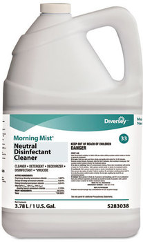 Diversey™ Morning Mist® Neutral Disinfectant Cleaner, Fresh Scent, 1gal Bottle
